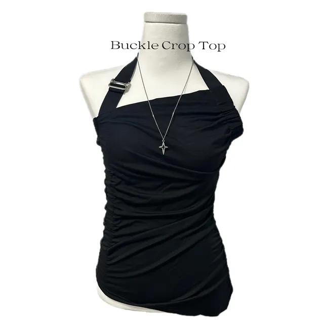 [최저가🖤/여름신상!!] 스트랩 셔링 메탈버클 탑