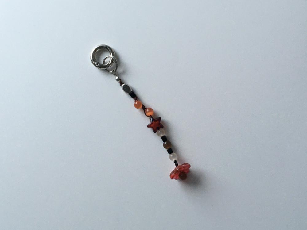 커피별 꽃 키링