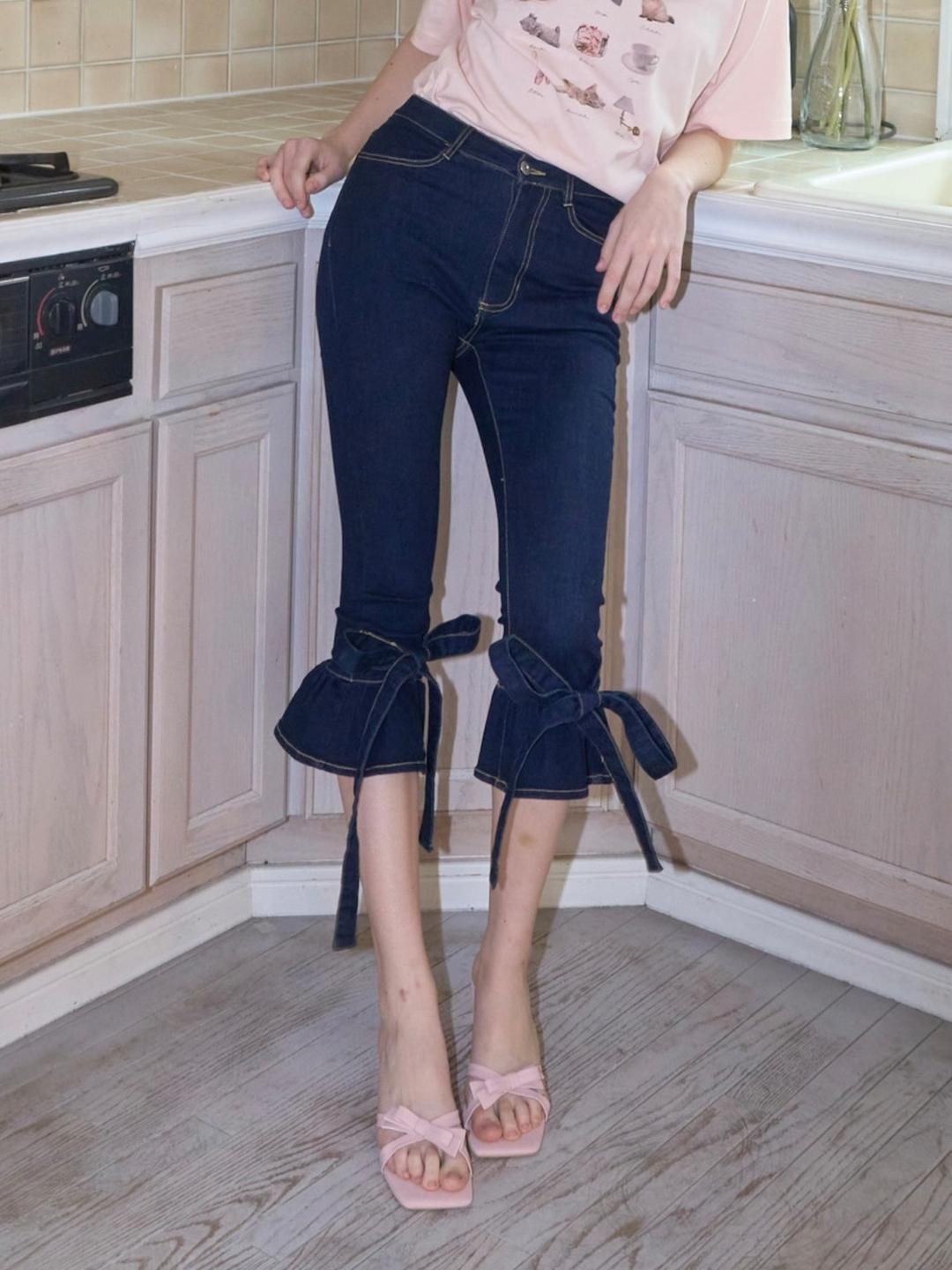 mieya frill denim PT -indigo- | mieya mieya