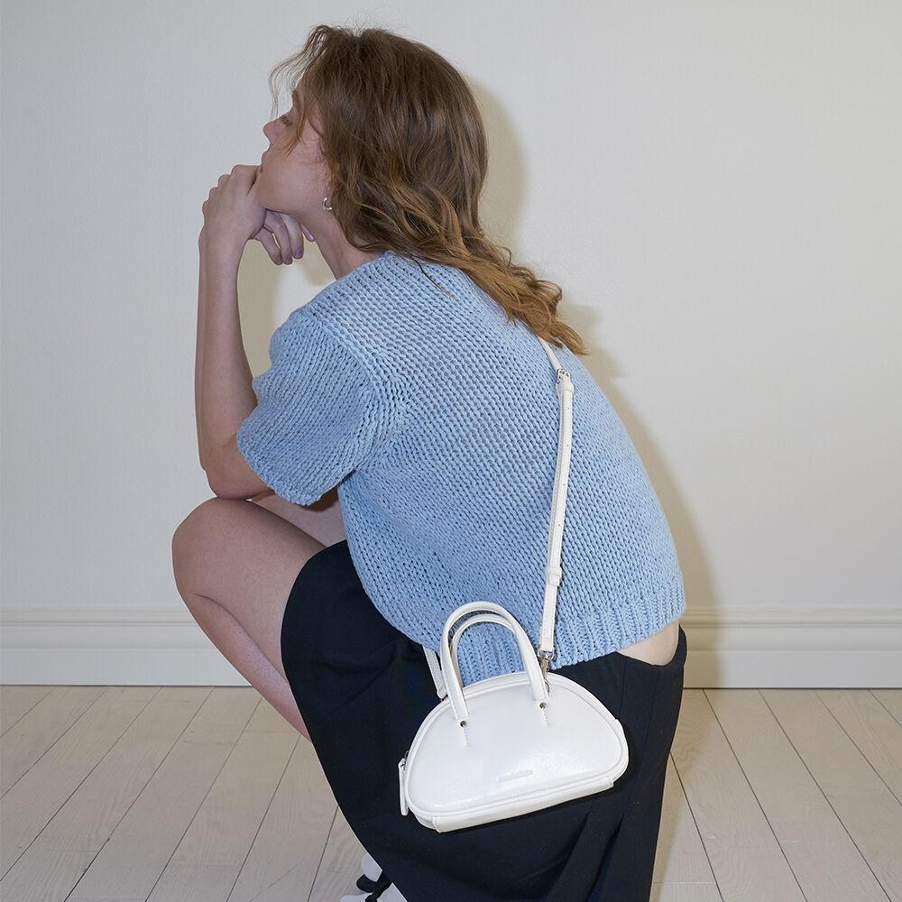 mini baguette bag - cream