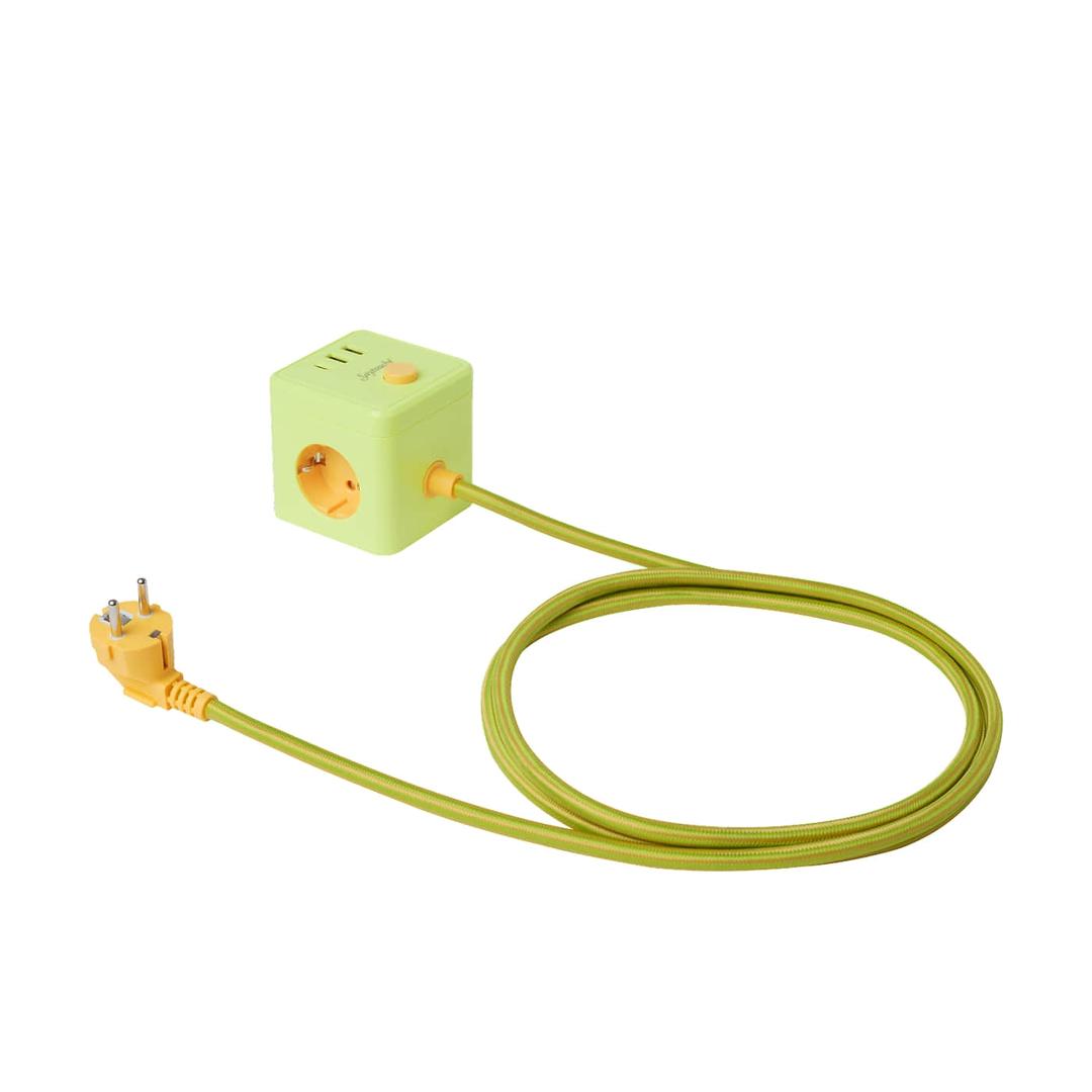 큐브 멀티 플러그 파스텔 그린