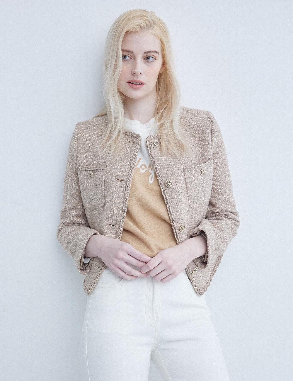 [NEW] 라운드 넥 크롭 자켓