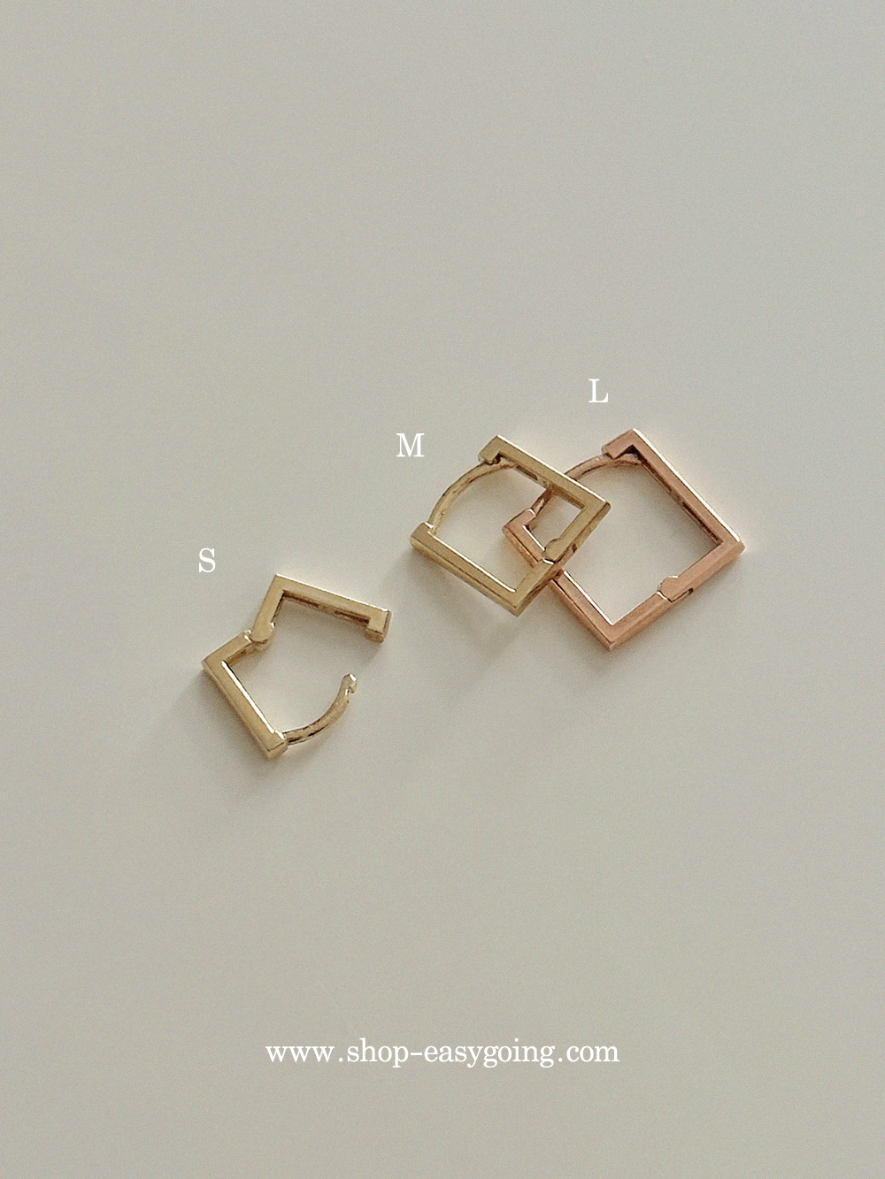 14k 슬림 사각 원터치 E