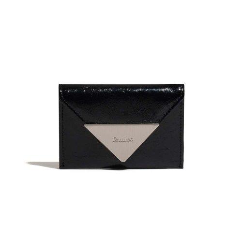 CRINKLE TRIANGLE TRIPLE POCKET - BLACK