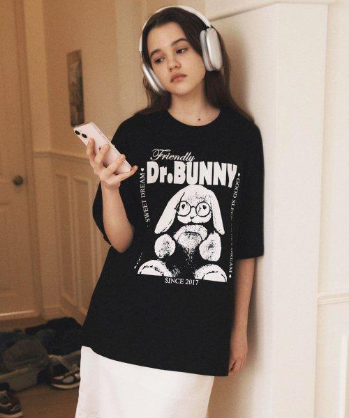 Dr.bunny overfit T-shirt [Black]