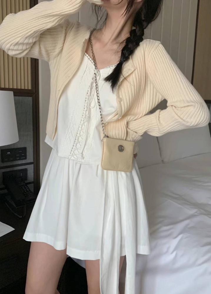 멜라운지 아일렛 뷔스티에 여성 쉬폰 리본 이너 펀칭 민소매 나시 블라우스 2c