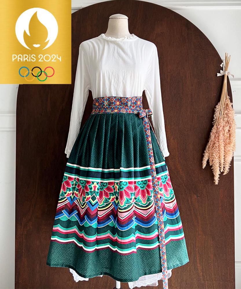 [완제품_2차입고] 연화머리초 비단면 허리치마 (사이즈~99까지) 프리 빅사이즈 순면 한국 전통