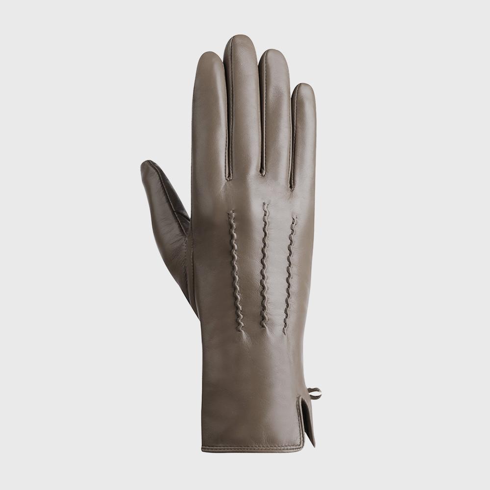 사르토르 램바튼 여성 터치 가죽장갑 롱 그레이