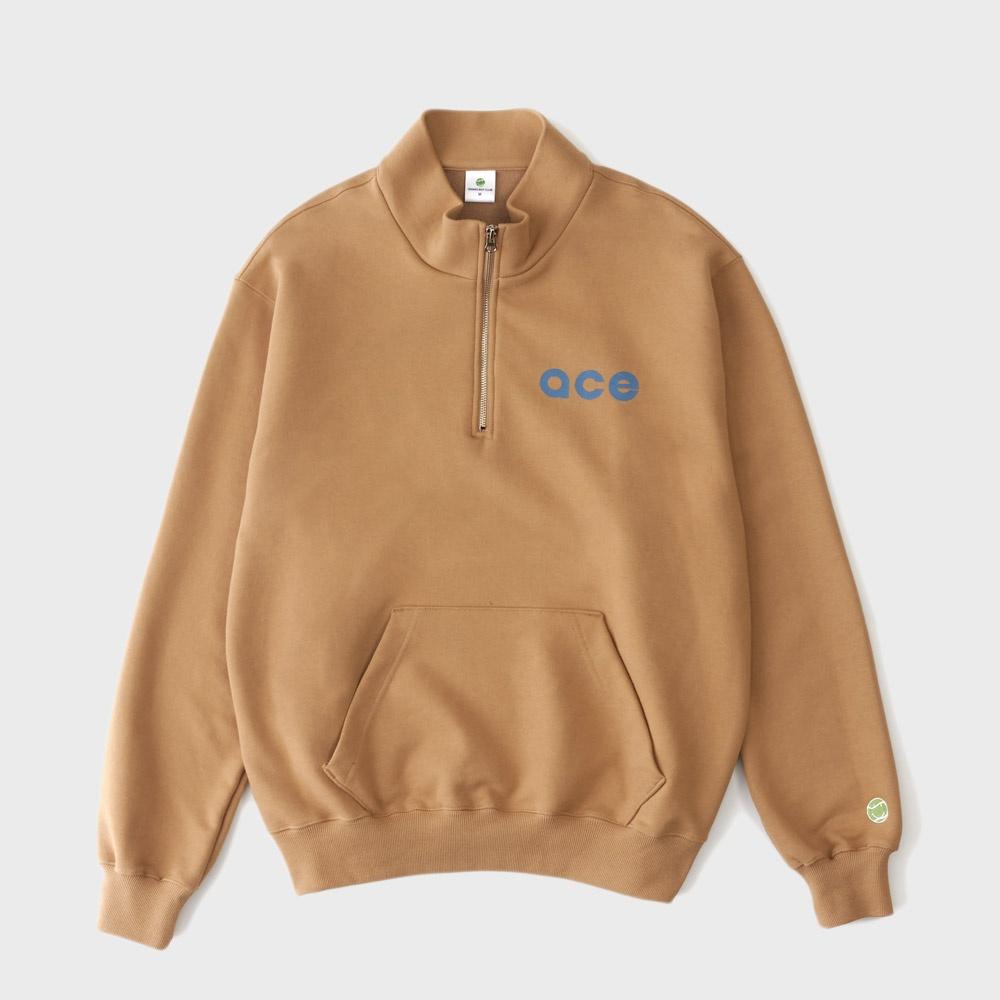 ACE HALF ZIP CAMEL