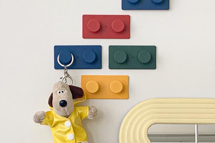 블럭걸이 모자 소품 걸이 헹거 벽걸이 후크 4개 1set