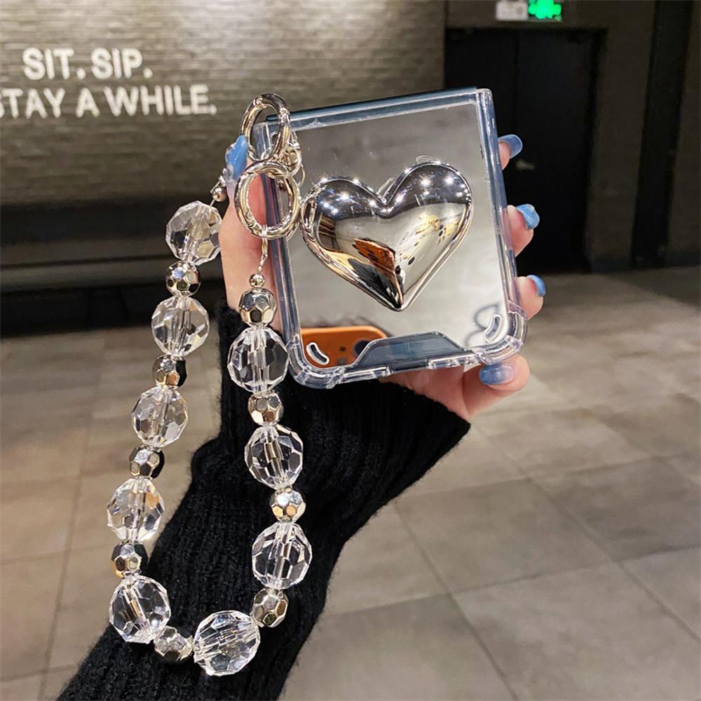 갤럭시 z플립4 미러 케이스 스트랩 거울 제트플립3