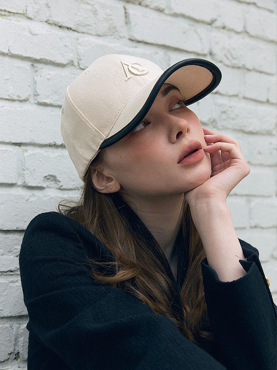 레더 트림 캔버스 볼캡 C020BEBK