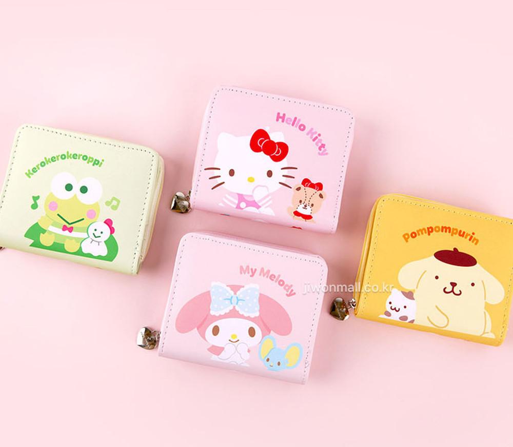 산리오 포켓지갑 키티 마이멜로디 포차코 케로피 귀여운 어린이 지갑 캐릭터