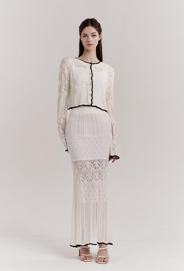 Rosie knit Skirt (Ivory)