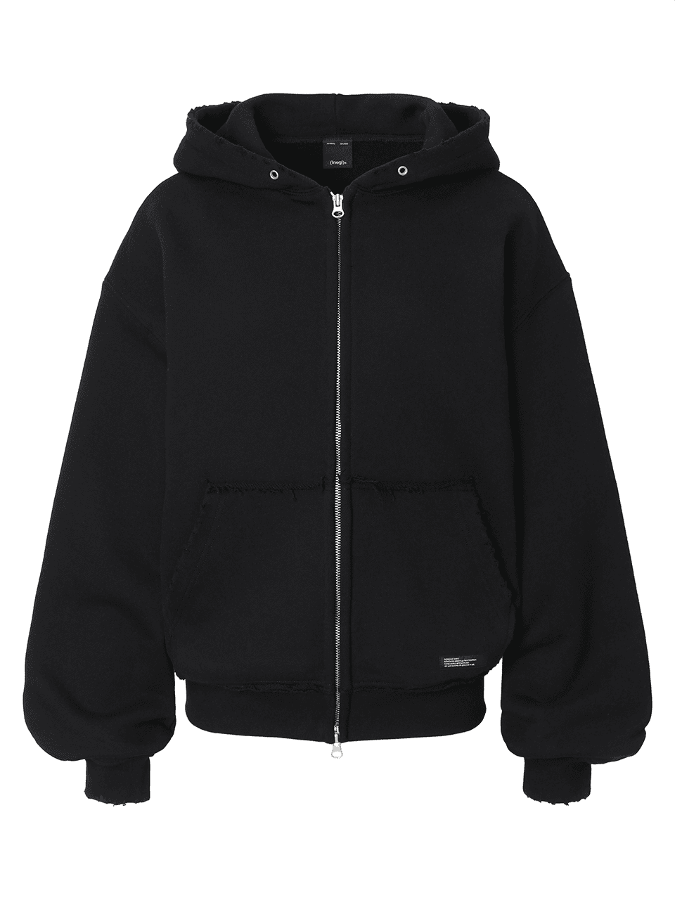 [2nd Reorder] Weathered Hoodie Zip-Up (black)