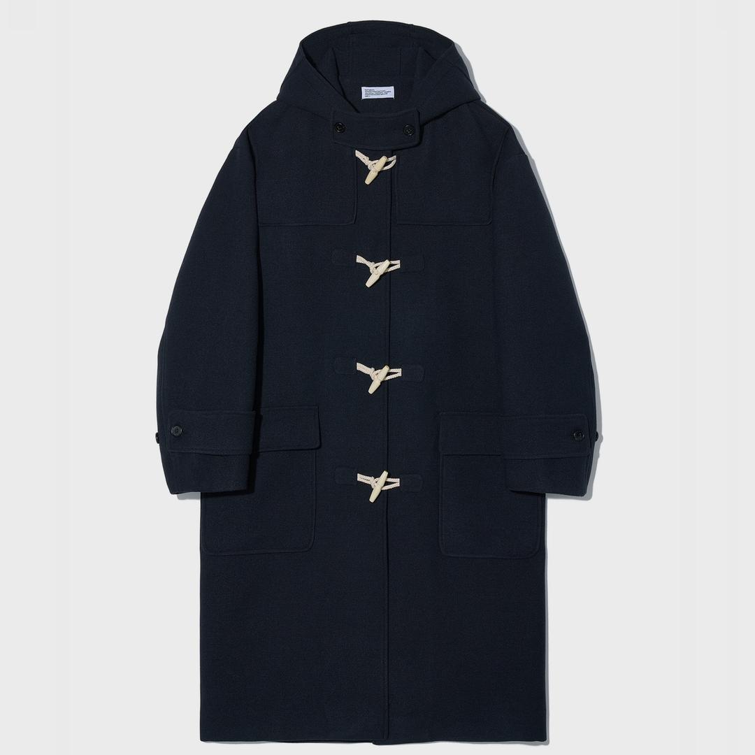 [22F/W Renewal] Oversize Melton Duffle Long Coat Navy