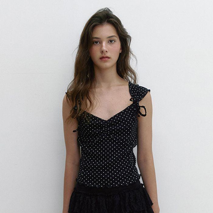DOT RIBBON T (BLACK)