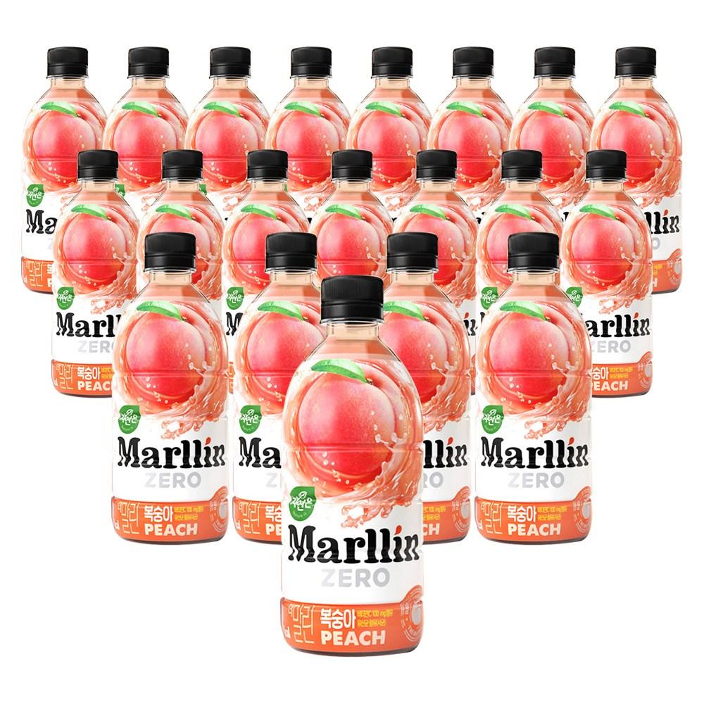 웅진 자연은 더말린제로 복숭아 500ml / 건조 과일 제로칼로리 무설탕 주스, 500ml, 20개