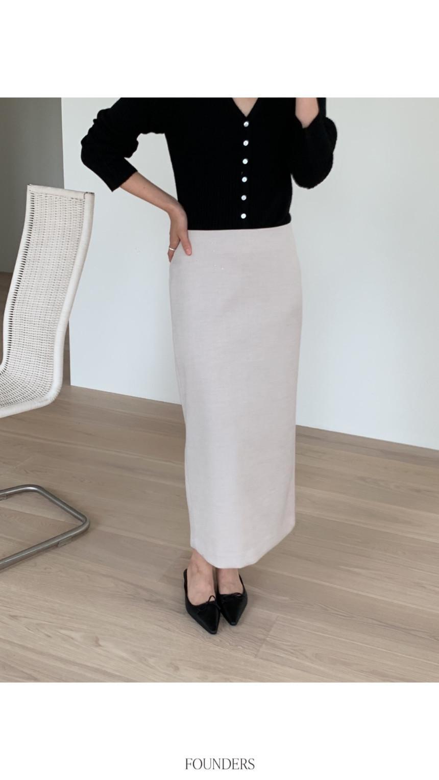 아워페이브 당일(베이지s)파운더스 페트로 울 스커트