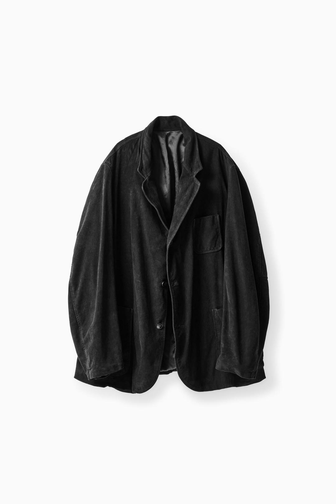 [9/15-16 순차발송] WASHED GOAT SKIN LEATHER SPORTS JACKET BLACK