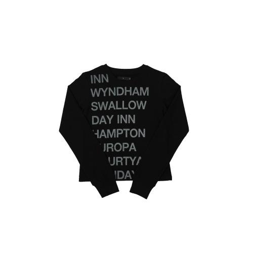 1/2 HIGHWAY INN L/S TEE (BLACK/WHITE)