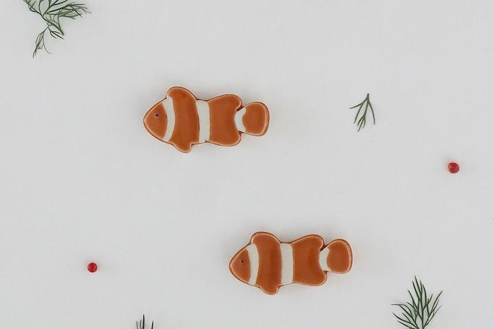 니모 도자기 수저받침 젓가락받침 하시오키