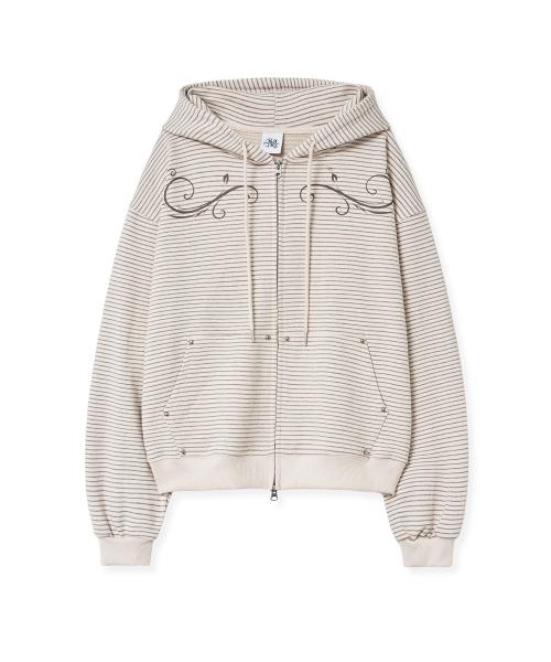 fl hood zip up (beige)