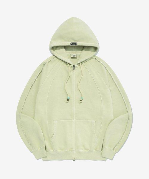 PHYPS® BEAD STRING HOODIE ZIP-UP PG GREEN BEIGE