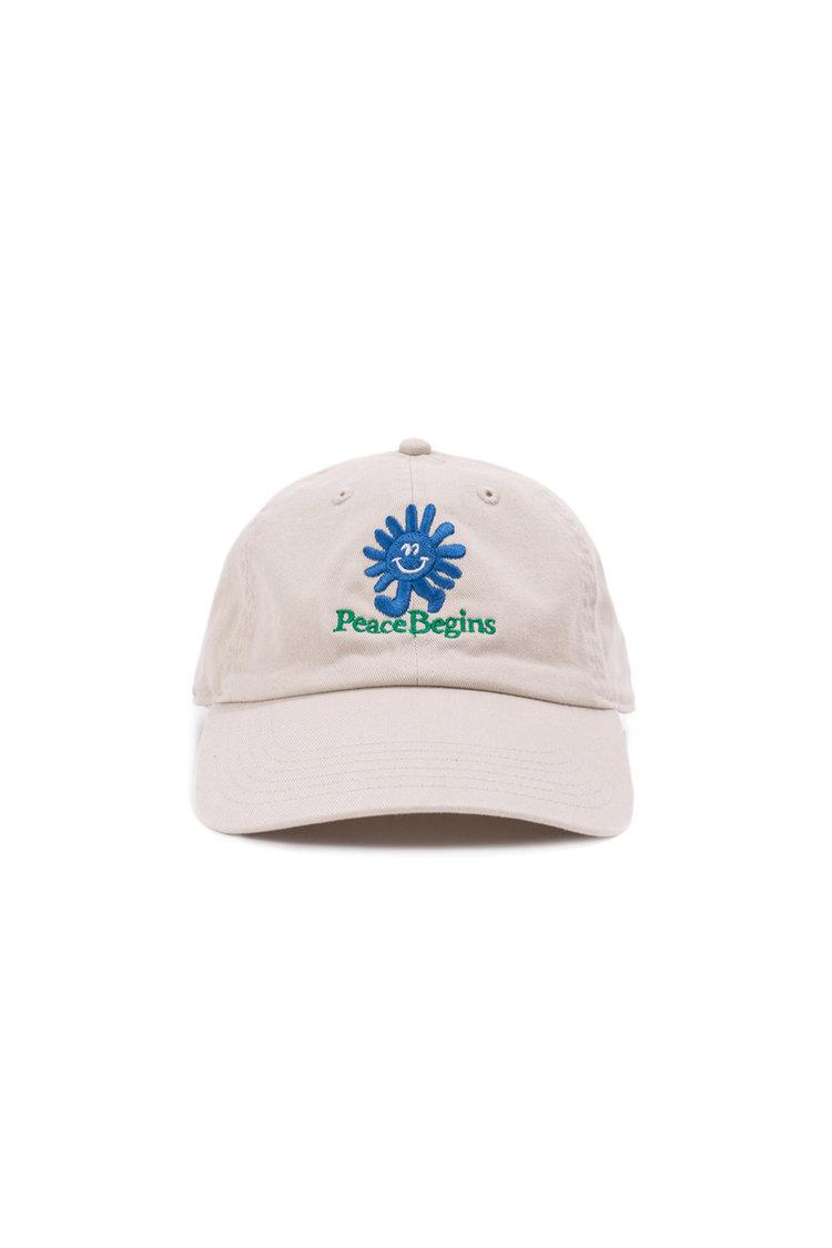 PEACE RUN WASHED CAP (PUTTY)