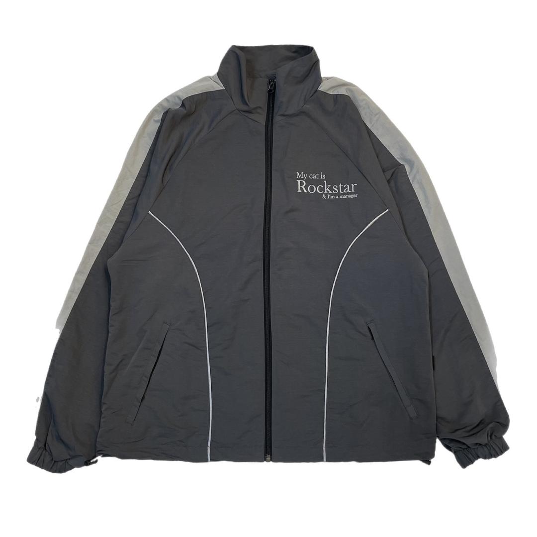My cat is Rockstar Nylon Track jacket (Charcoal)
