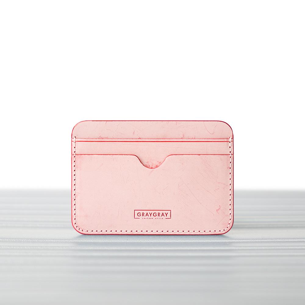 Italian Vegetable Pebble Card Wallet Wax Red