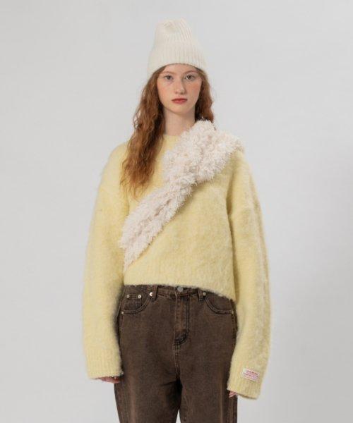 BUBBLE WOOL KNIT _ BUTTER