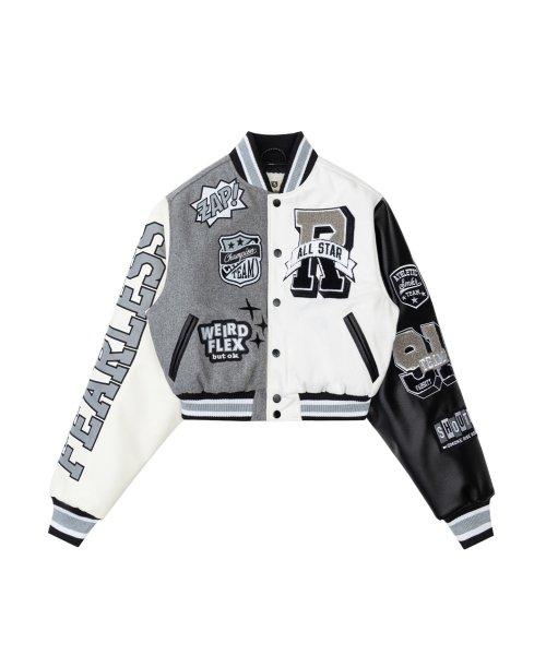 CROPPED VARSITY JACKET