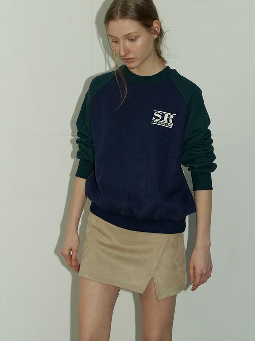 SUEDE SLIT MINI SKIRT - IVORY