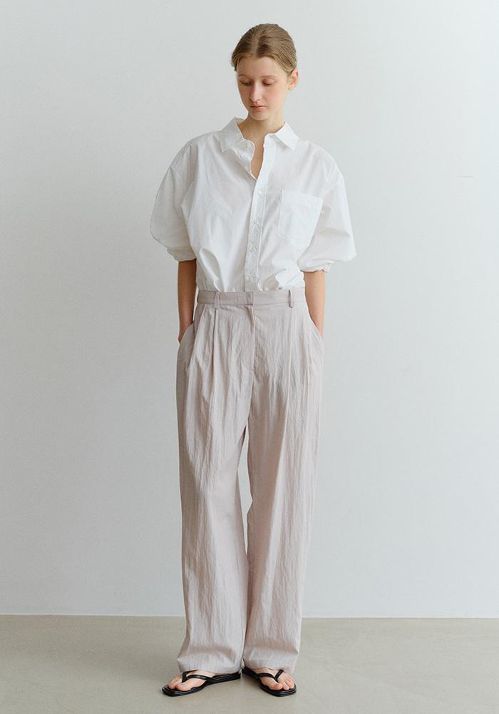 BREEZE PIN-TUCK PANTS_OYSTER