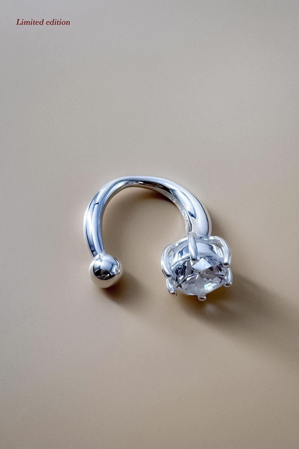 [Limited Edition]  HUSTAD x Ann white ring_925 Sterling Silver