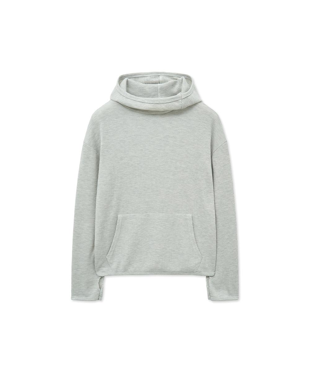 [25F/W] waffle hooded t-shirts (oatmeal)