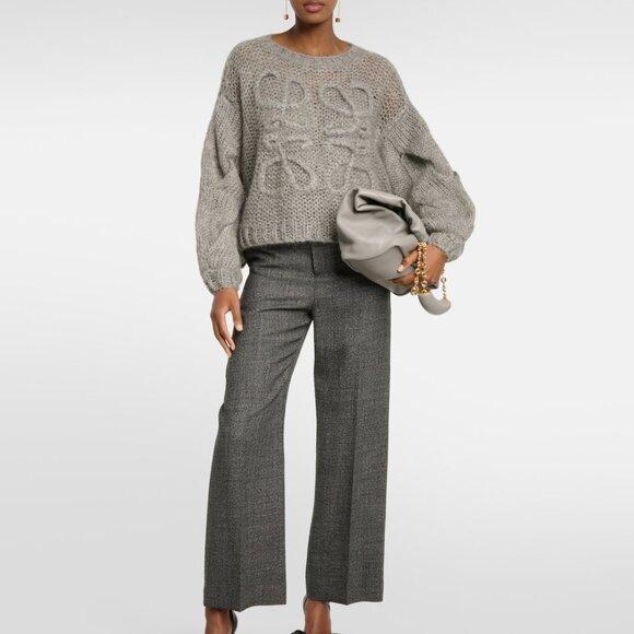 Loewe Anagram open-knit mohair-blend sweater