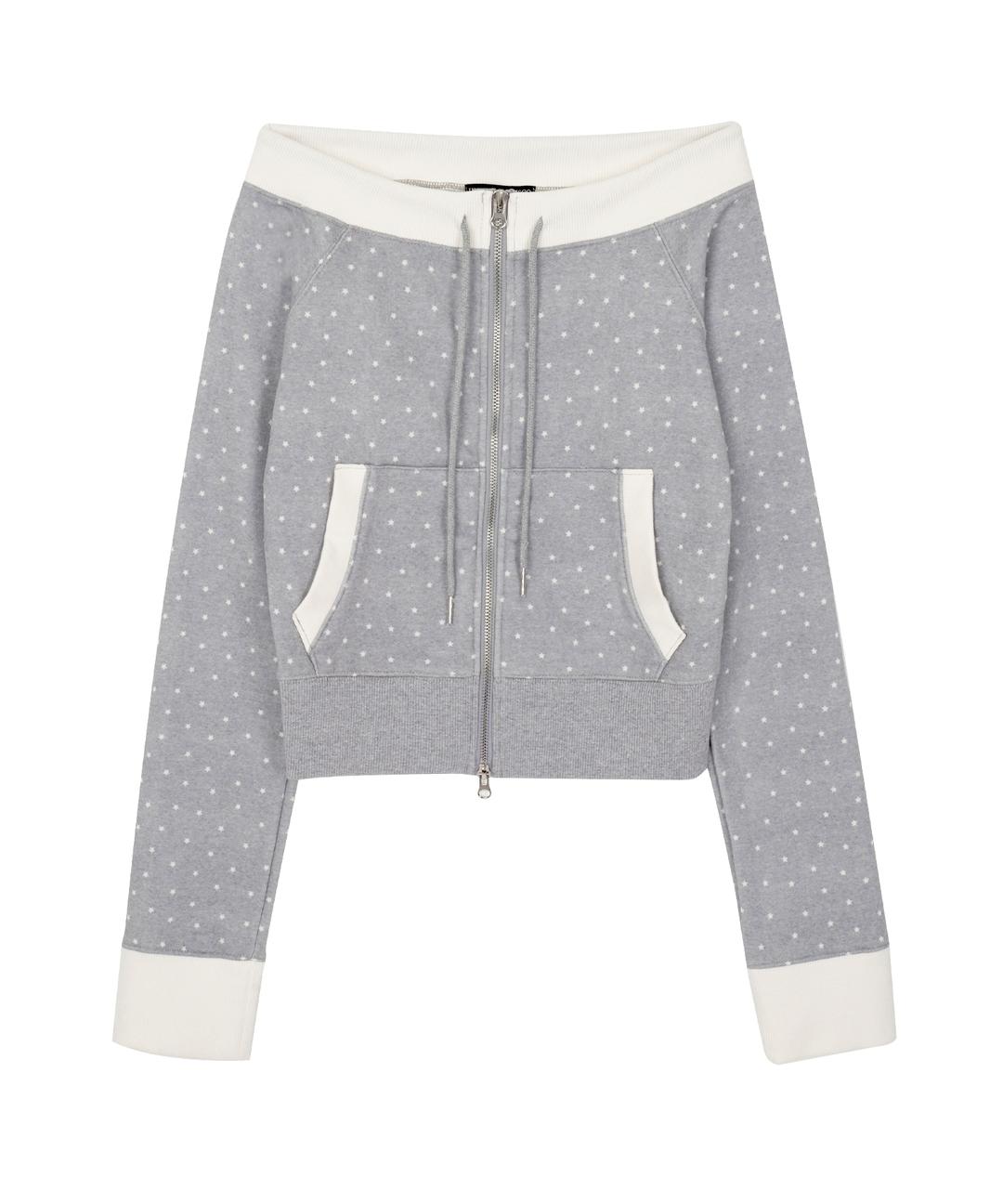 하이스쿨디스코 스타 그래픽 오프숄더 집업