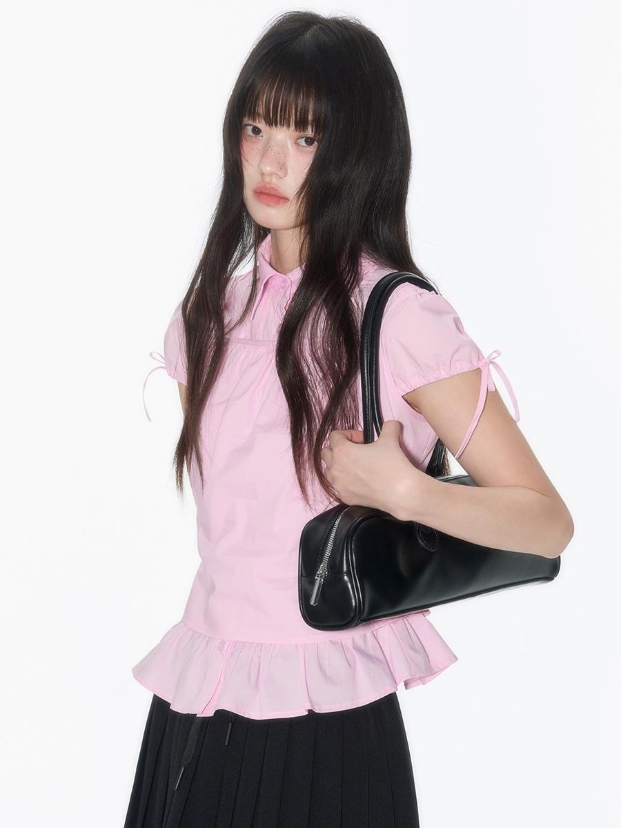 Onthereverse Sugar Puff Blouse & Bustier Set