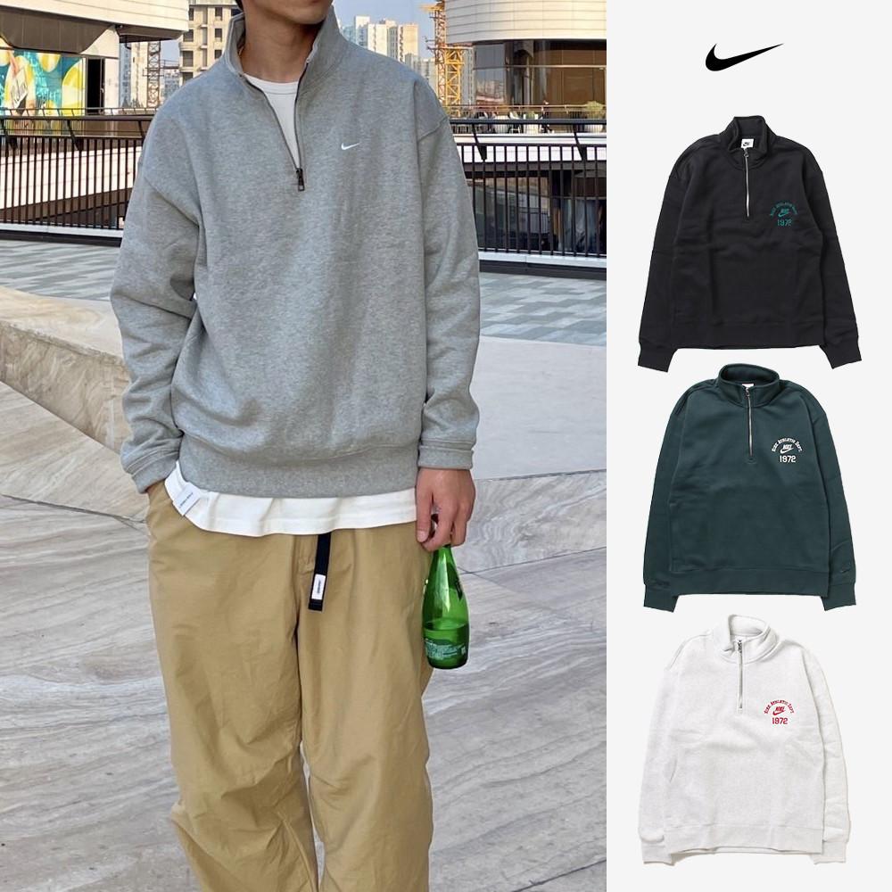 국내매장판 나이키 숏칼라넥 에슬레틱 반집업 맨투맨 스웻셔츠 솔로스우시