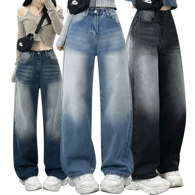 *숏,일반,롱*속밴드*S~3XL* 알파 히든밴드 와이드 워싱 청바지 4COL