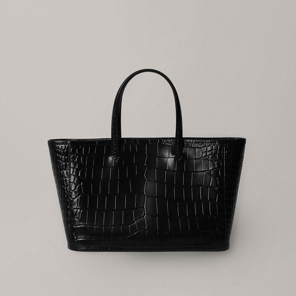Ain croco tote bag (Black)