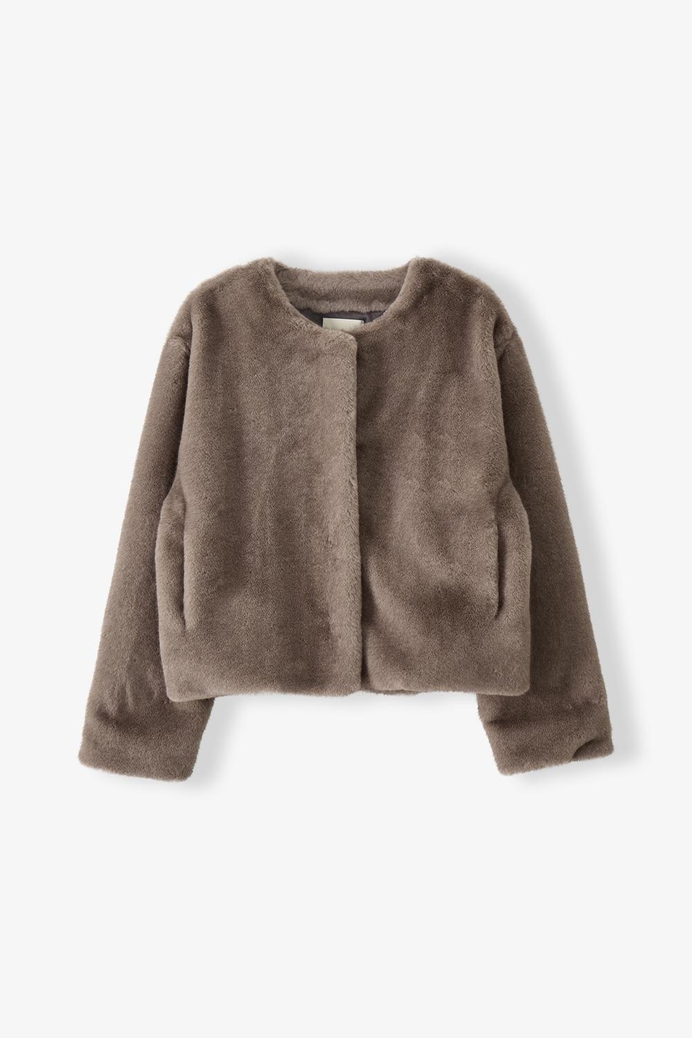 Mati Fur Jacket_Ash Gray