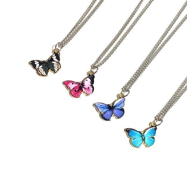나비 목걸이 (블랙,핑크,바이올렛,블루)