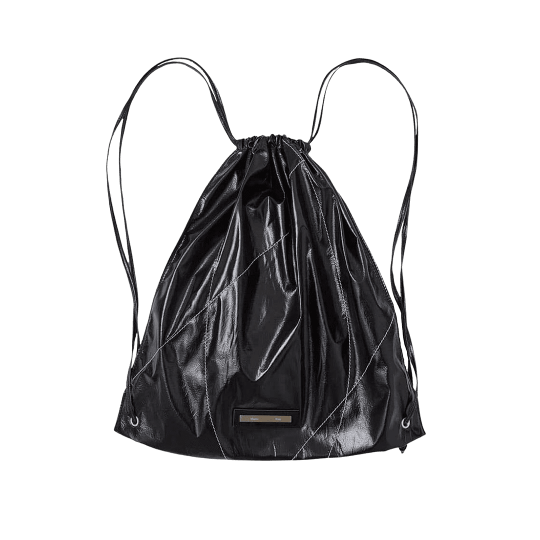 Matin Kim String Coating Backpack Black
