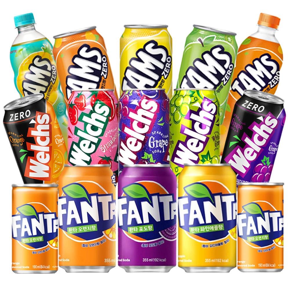 환타 웰치스 탐스 제로 오렌지 포도 파인애플 딸기 레몬190ml 355ml 600ml