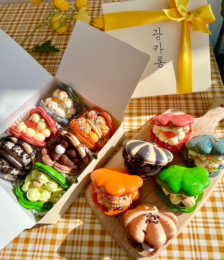 (맛선택)수제마카롱택배 조개롱 뚱카롱 디저트 선물 광카롱
