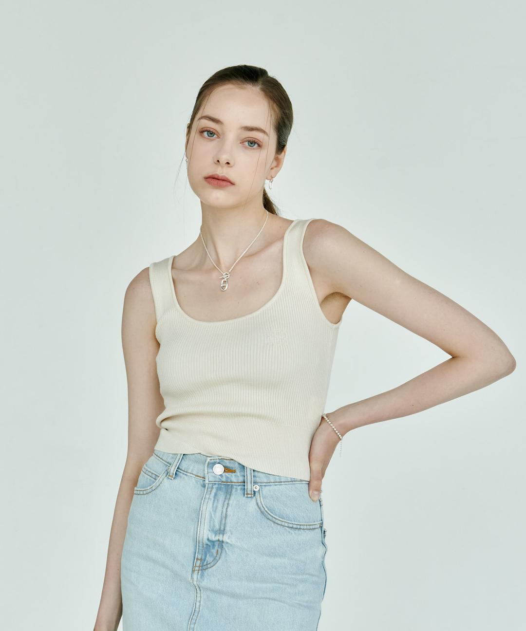 Silky sleeveless - Ivory - TKS001