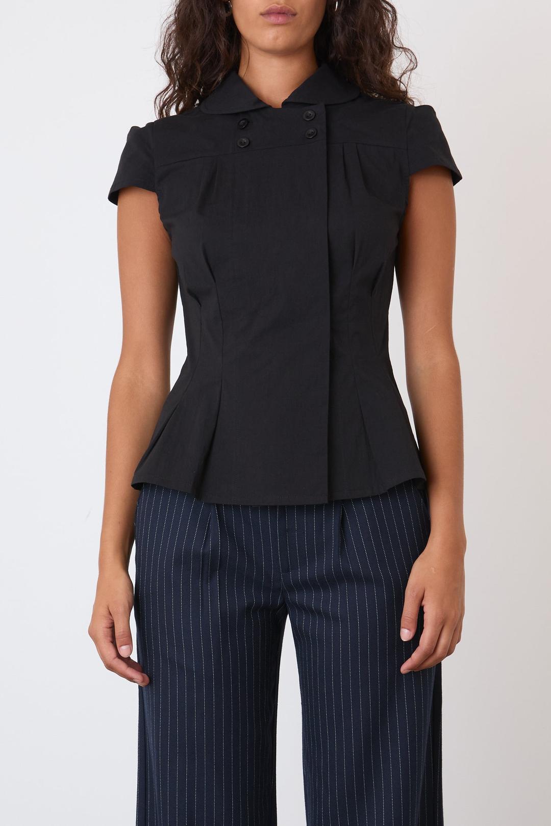 The Missy Blouse, Onyx - Onyx / XS